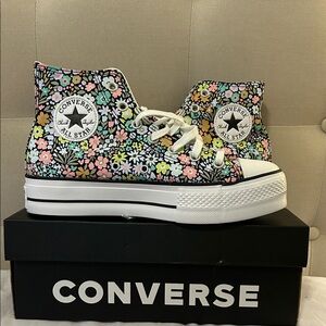 Converse Multicolor Floral High-Tops BRAND NEW - ORIGINALLY $85 smoke free home